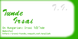 tunde irsai business card